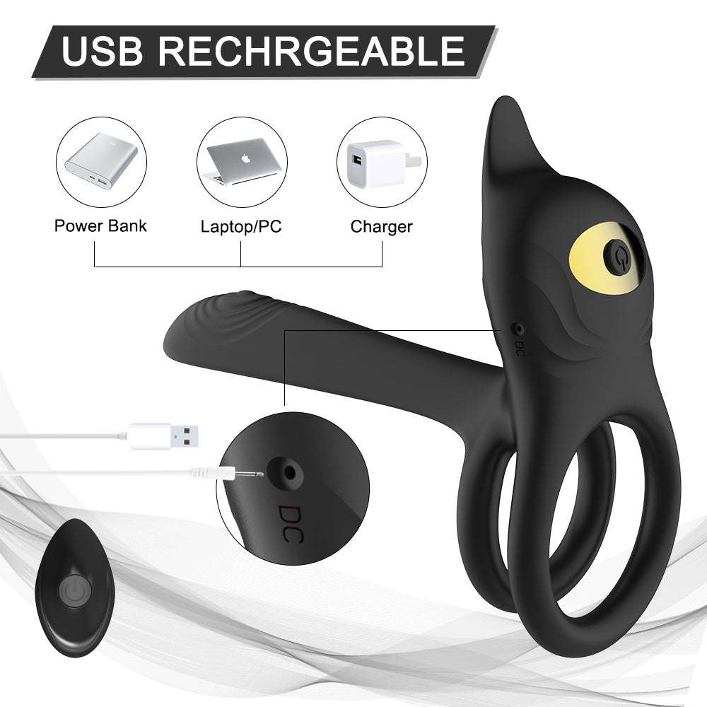 Vibrator For Couple,G Spot 2 In 1 Vibrating Cock Ring With 10 Modes, Men's Penis Vibrators Clitorals Stimulator For Women,Adult Sex Toys