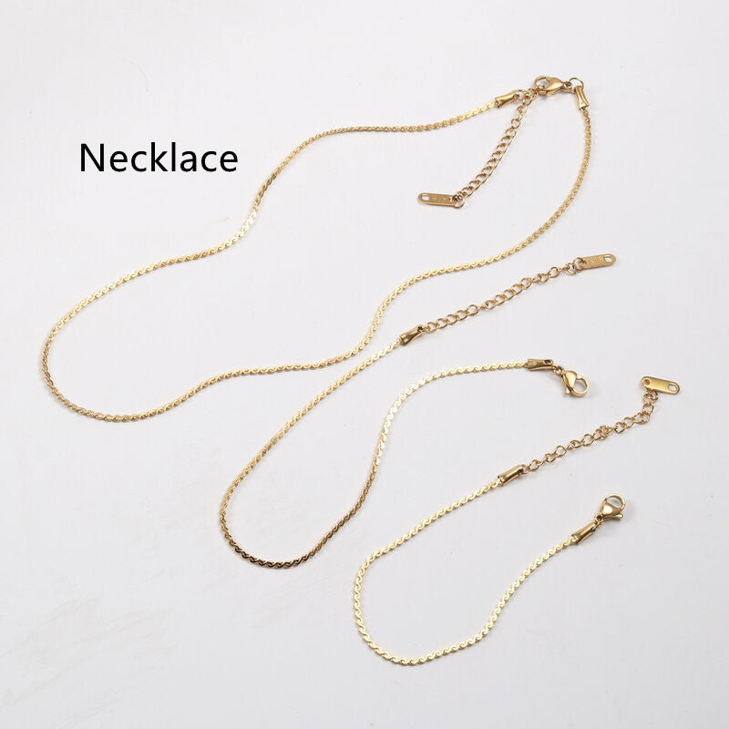 Titanium Steel Gold Plated Necklace Anklets Bracelets - Desiré
