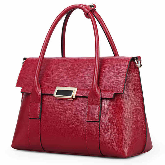 Desiré-European And American New Leather Handbags, Big Bags, Ladies All-match Handbags, First Layer Cowhide Single Shoulder Messenger Bag - Desiré