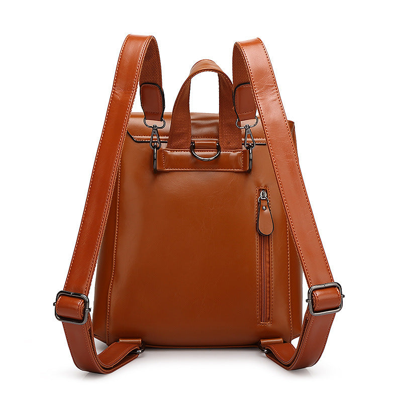 Desiré-Women Backpack Cross Body Shoulder Bag Genuine Leather Girls School Female Natural Skin Book Laptop Rucksack Messenger Bags - Desiré