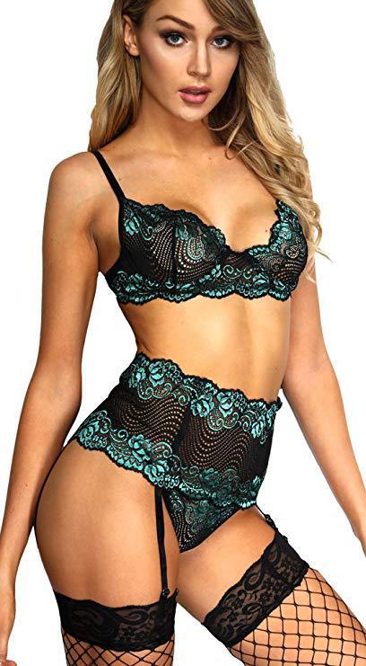 Desiré-Erotic Lingerie Erotic Pajamas Three-point Abdominal Tightening Suspenders Suit - Desiré