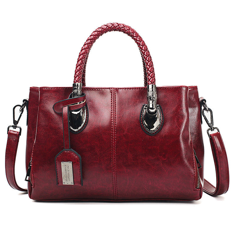 Desiré-Vintage Oil Wax leather luxury handbags Women Bags - Desiré
