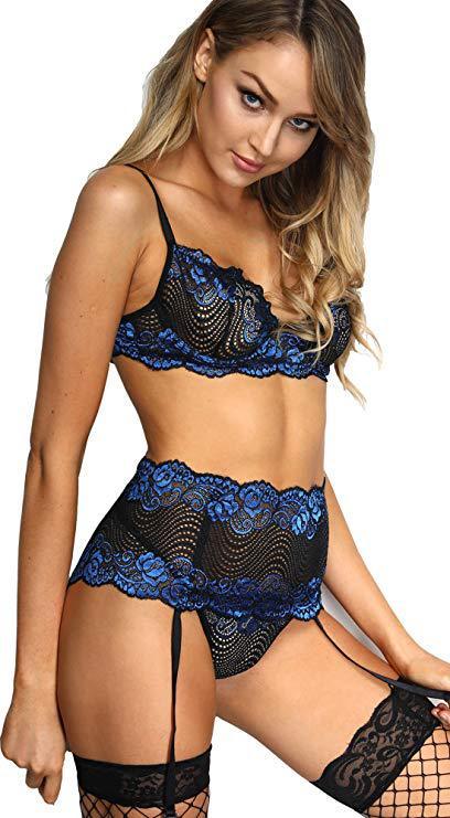 Desiré-Erotic Lingerie Erotic Pajamas Three-point Abdominal Tightening Suspenders Suit - Desiré