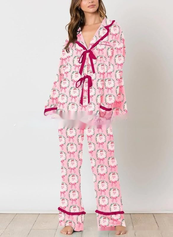 Desiré-Christmas Bow Pajama Set For Women - Desiré