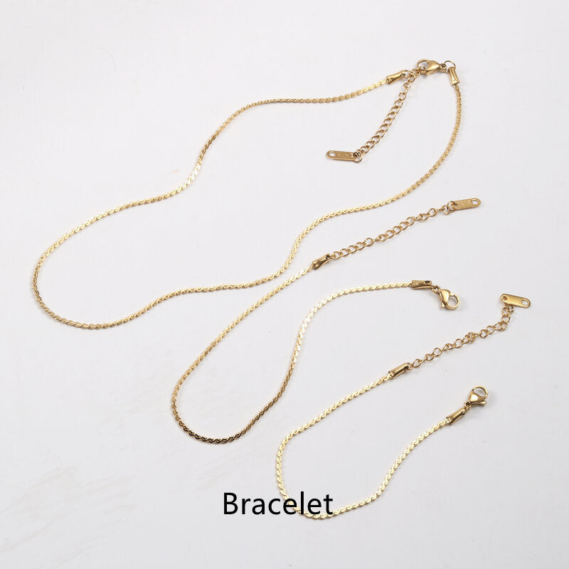 Titanium Steel Gold Plated Necklace Anklets Bracelets - Desiré